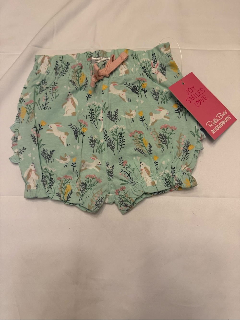 RuffleButts Baby Cutie Cottontail Girl Bubble Shorts